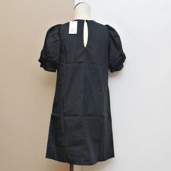 A New Day Women's Black Balloon Sleeve Dress - Picture 3 of 4